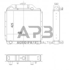 Traktoriaus radiatorius VA205546N
