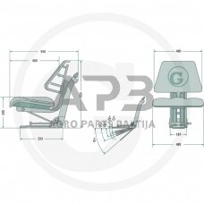 Traktoriaus sėdynė 24000061