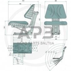 Traktoriaus sėdynė 24000088
