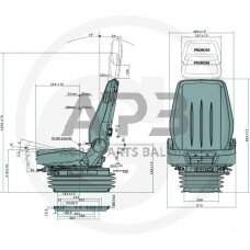 Traktoriaus sėdynė PROBOSS BS1510