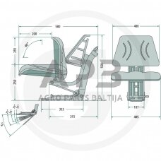 Traktoriaus sėdynė sulankstoma 24000077