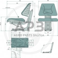 Traktoriaus sėdynė 24000079