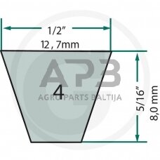 Trapecinis diržas 12,70x1220mm Li, 12,70x1270mm La 4LK50