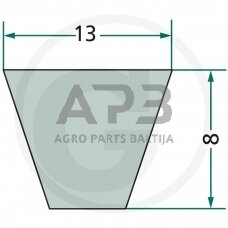 Trapecinis diržas A36 1/2  13x925mm Li, 13x975mm La