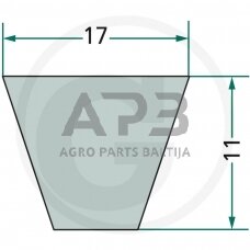 Trapecinis diržas B177 17x4500mm Li, 17x4569mm La
