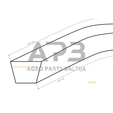 Trapecinis diržas MTD 754-04268, 75404268 15,88x1166mm La