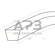 Trapecinis diržas Murray 12,70x2134mm Li, 12,70x2184mm La 40900, 42900, 46900, 037X80MA, 37X80