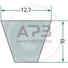 Trapecinis diržas SPA 12,7x1223mm Li, 12,7x1268mm La