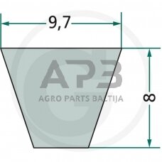 Trapecinis diržas SPZ 9,7x1022mm Li, 9,7x1060mm La