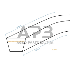 Trapecinis eigos diržas Cooper J92, JP92, 98S 13x2438mm Li, 13x2488mm La