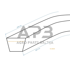 Trapecinis eigos diržas Dolmar 514882 13x2887mm Li, 13,00x2950mm La