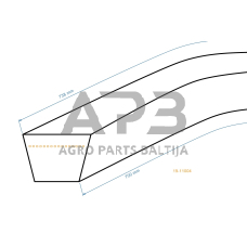 Trapecinis eigos diržas Iseki S 4650 QA/QAE, SW 439 A/AE, SW 4648 A/AE 10x700mm Li, 10x738mm La