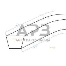Trapecinis eigos diržas MTD B125, B155, LG175, BOLENS BL 135/96, 175/107T 15,88x895,35mm La