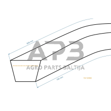Trapecinis eigos diržas NAC NGP S510 Z31 10x790mm Li, 10x828mm La