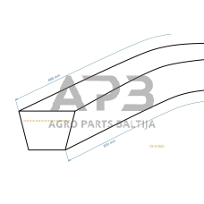 Trapecinis eigos diržas NAC WR654800 WR654802 WR654805 Z35,5 10x850mm Li, 10x888mm La