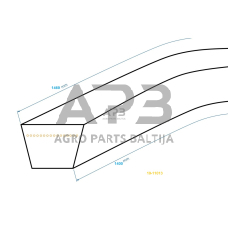 Trapecinis eigos diržas SCAG 102-13G, 102-15H B55 17x1400mm Li, 17x1469mm La
