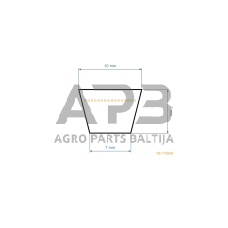 Trapecinis eigos diržas Stiga Razer 46 S, Razer 46 PD, Turbo 47 S, Collector 46 S Roller, Razer 48 S, Collector 43 S, Collector 46 S, Collector 48 S, Combi 48 S, Combi 48 SQ BW, Combi 48 SQ BW B, Turbo 48 S BW Plus B/H 10x700mm Li, 10x738mm La