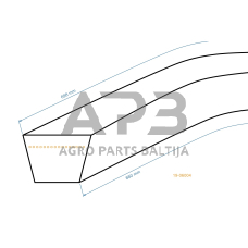 Trapecinis eigos diržas vejapjovėms Z26 10x660mm Li, 10,00x698mm La