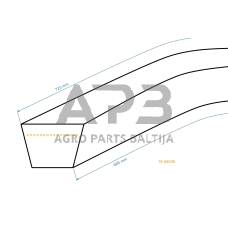 Trapecinis eigos diržas vejapjovėms Z27 10x685mm Li, 10x723mm La