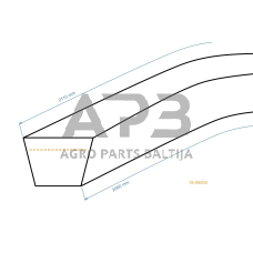 Trapecinis eigos diržas Weedeater S165H42A 13x2060mm Li, 13x2110mm La