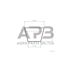 Trapecinis pjaunamosios diržas Bolens 75404069 pjaunamosios plotis N 40 (105 cm) 15,88x2667mm La