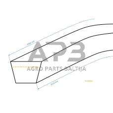 Trapecinis pjaunamosios diržas Craftsman 532144200 pjaunamosios plotis G38 (96 cm) 13x2210mm Li, 13x2260mm La