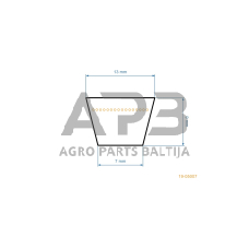 Trapecinis pjaunamosios diržas Husqvarna GT 180, HVGTK 180 AR, XC1182HB, XC1182HB pjaunamosios plotis 42 (107 cm) 13x2360mm Li, 13x2410mm La