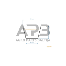 Trapecinis pjaunamosios diržas Massey Ferguson MF 36-22 RD, MF 36-15 RD, MF 36-22 HG, 15,88x2413mm La