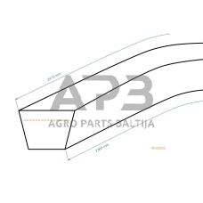 Trapecinis pjaunamosios diržas Mcculloch M125-97TC pjaunamosios plotis 42 (107 cm) 13x2360mm Li, 13x2410mm La