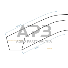 Trapecinis pjaunamosios diržas Yard Man 754-0371 pjaunamosios potis G42 (107 cm) 15,88x1879,60 mm La