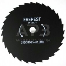 Trimerio pjovimo diskas 255 x 25,40 mm storis 1,80 mm 30 T