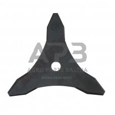 Trimerio pjovimo peilis trišakis 300 x 25,40 mm storis 4,00 mm