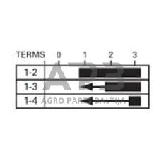 Traktoriaus užvedimo spynelė 0-1-2-3 34228N 2 Traktoriaus užvedimo spynelė 0-1-2-3 34228N 2