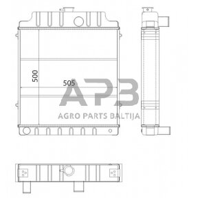 Traktoriaus radiatorius 1695721M2N
