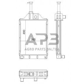 Traktoriaus radiatorius 1876608M3N