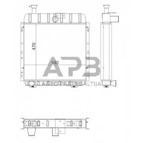 Traktoriaus radiatorius 3382797M91N