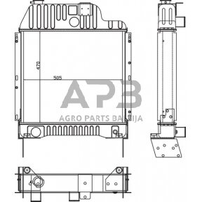 Traktoriaus radiatorius 3618630M92N