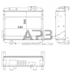 Traktoriaus radiatorius 3786444M1N