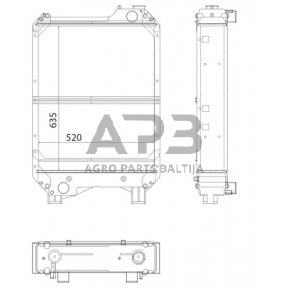 Traktoriaus radiatorius 82013306N