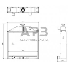 Traktoriaus radiatorius ACV0286400N