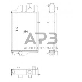 Traktoriaus radiatorius AL25255N