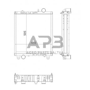 Traktoriaus radiatorius AL66774N