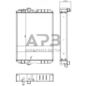 Traktoriaus radiatorius RE63188N