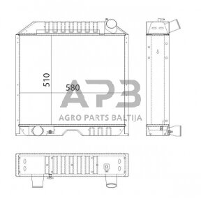 Traktoriaus radiatorius V34645010N