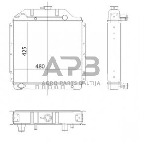 Traktoriaus radiatorius VA205546N