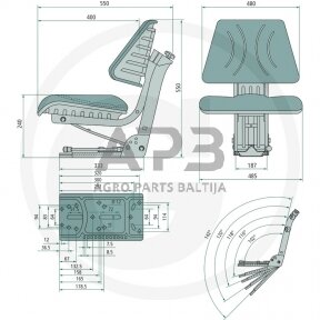 Traktoriaus sėdynė 24000088