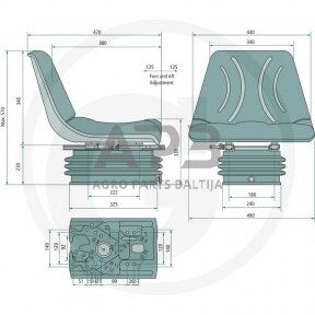 Traktoriaus sėdynė orinė 240920045