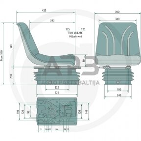 Traktoriaus sėdynė pneumatinė 240920035