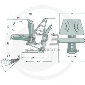 Traktoriaus sėdynė sulankstoma 24000077