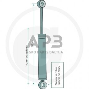Traktoriaus sėdynės amortizatorius 24000034, 24000034SKS